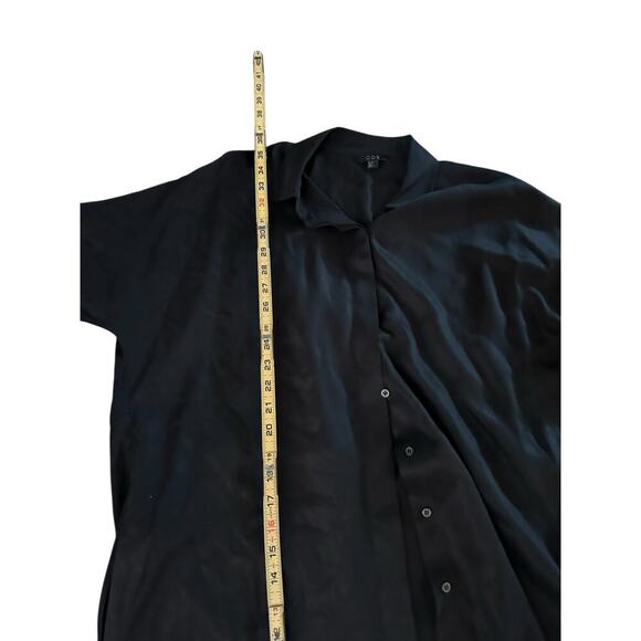 COS Women's Black Button Front Boxy Oversized Shirt Dress Size XS - Picture 5 of 9